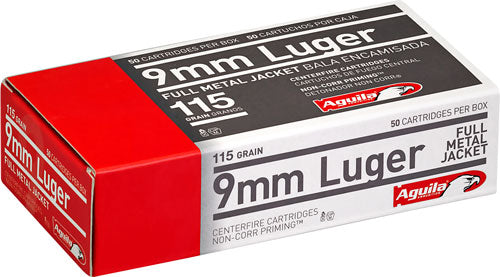 Aguila 9mm Luger/Parabellum 1E097704 Target & Range Full Metal Jacket FMJ 115 Grain