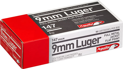 Aguila 9mm Luger/Parabellum 1E097719 Target & Range Full Metal Jacket Flat Point 147 Grain