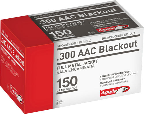 Aguila .300 AAC Blackout 1E300110 Target & Range Full Metal Jacket Boat Tail FMJBT 150 Grain