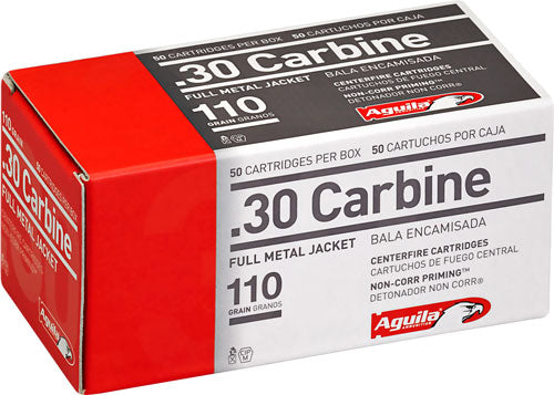 Aguila .30 Carbine 1E302110 Target & Range Full Metal Jacket FMJ 110 Grain