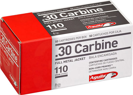 Aguila .30 Carbine 1E302110 Target & Range Full Metal Jacket FMJ 110 Grain
