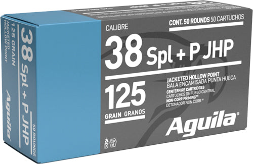 Aguila .38 Special 1E382527 +P Jacketed Hollow Point JHP 125 Grain