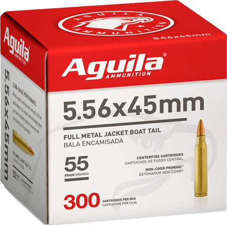 Aguila 5.56x45mm NATO 1E556126 Target & Range Full Metal Jacket Boat Tail FMJBT 55 Grain