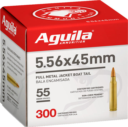 Aguila 5.56x45mm NATO 1E556126 Target & Range Full Metal Jacket Boat Tail FMJBT 55 Grain