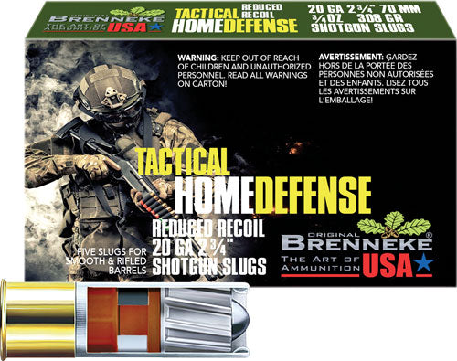 Brenneke 20 Gauge SL-202THD THD Home Defense 2.75" 3/4oz Slug