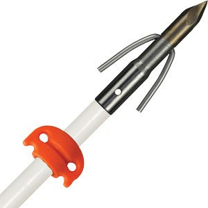 AMS White Fiberglass Bowfishing Arrow Chaos Point with SS