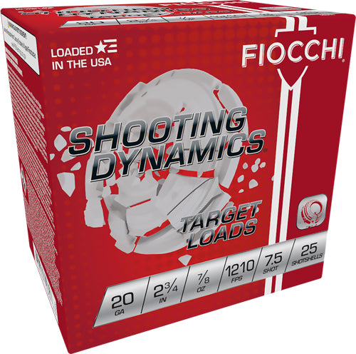 Fiocchi 20 Gauge 20SD75 762344855943 762344855943 2.75" 7/8oz 7.5 Shot