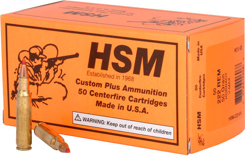 HSM .222 Remington 2228N20 V-Max Jacketed Hollow Point JHP 50 Grain