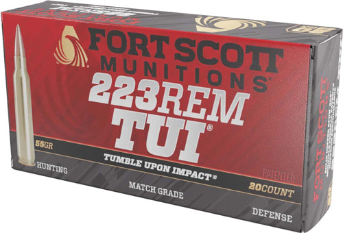 Fort Scott Munitions .223 Remington 223055SCV Tumble Upon Impact (TUI) Solid Copper Spun CS 55 Grain