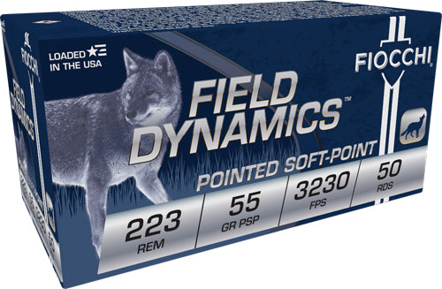 Fiocchi .223 Remington 223B50 Field Dynamics Pointed Soft Point PSP 55 Grain