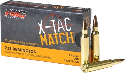 PMC .223 Remington 223XM X-Tac Match Competition Open Tip Match OTM 77 Grain