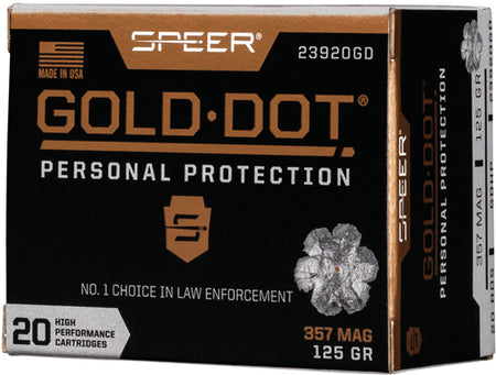 Speer .357 Magnum 23920GD Gold Dot Personal Protection Hollow Point HP 125 Grain