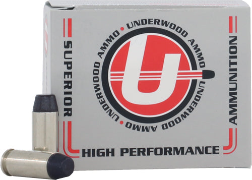 Underwood Ammo 10mm Auto 242 Flat Nose Black Cherry Coated Hard Cast 220 Grain