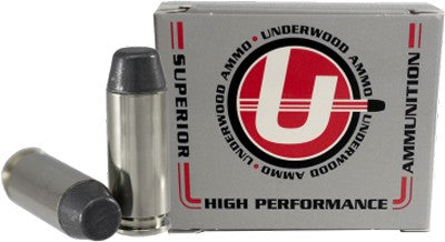 Underwood Ammo 10mm Auto 248 Flat Nose Black Cherry Coated Hard Cast 200 Grain