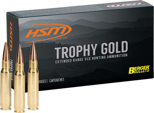HSM .264 Winchester Mag 264WM130VLD Trophy Gold Berger Hunting VLD Match 130 Grain
