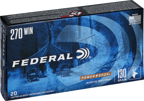 Federal .270 Winchester 270A PowerShok Jacketed Soft Point JSP 130 Grain