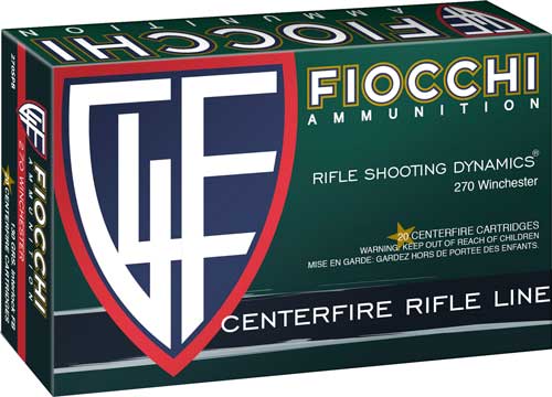 Fiocchi .270 Winchester 270SPB Field Dynamics Pointed Soft Point PSP 130 Grain