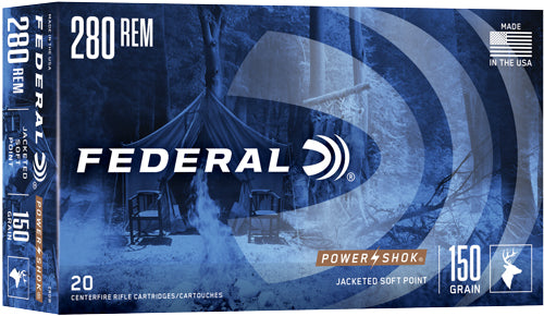Federal .280 Remington 280B PowerShok Soft Point SP 150 Grain