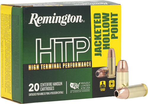 Remington 9mm Luger/Parabellum 28288 HTP Jacketed Hollow Point JHP 115 Grain