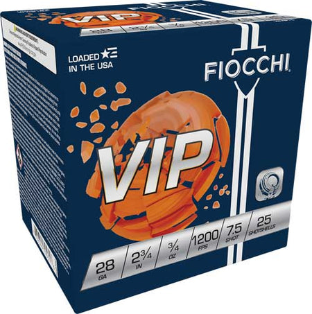 Fiocchi 28 Gauge 28VIP75 762344852379 762344852379 2.75" 3/4oz 7.5 Shot
