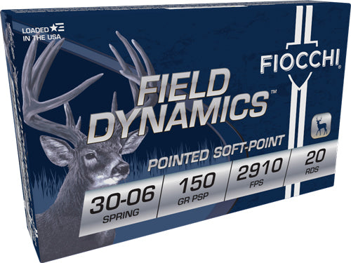 Fiocchi .30-06 Springfield 3006B Field Dynamics Jacketed Soft Point JSP 150 Grain