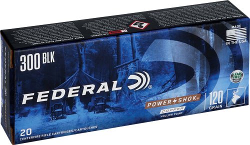Federal .300 AAC Blackout 300BLK120LFA PowerShok Soft Point  120 Grain