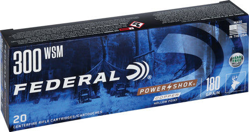 Federal .300 WSM 300WSMC Power-Shok Jacketed Soft Point JSP 180 Grain