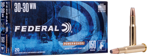 Federal .30-30 Winchester 3030A PowerShok Soft Point Flat Nose 150 Grain