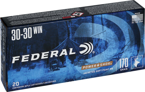 Federal .30-30 Winchester 3030B PowerShok Soft Point Round Nose 170 Grain