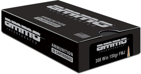 Ammo Inc .308 Win / 7.62x51mm 308150FMJA20 Signature Full Metal Jacket FMJ 150 Grain