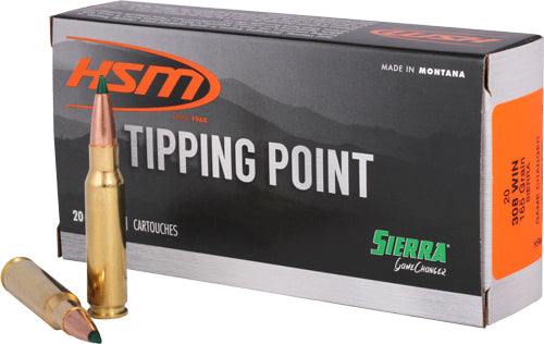 HSM .308 Win / 7.62x51mm 30847N Tipping Point Sierra GameChanger 165 Grain