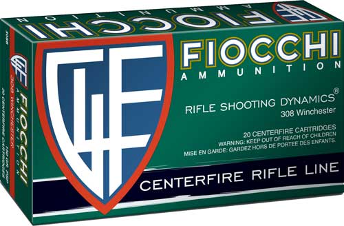 Fiocchi .308 Win / 7.62x51mm 308B Field Dynamics Pointed Soft Point PSP 150 Grain