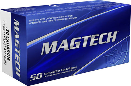 Magtech .30 Carbine 30A Sport Shooting Tactical/Training Full Metal Jacket FMJ 110 Grain