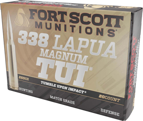 Fort Scott Munitions .338 Lapua Magnum 338250SBV1 Tumble Upon Impact (TUI) Solid Copper Spun CS 250 Grain