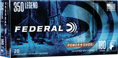 Federal .350 Legend 350LA PowerShok Jacketed Soft Point JSP 180 Grain