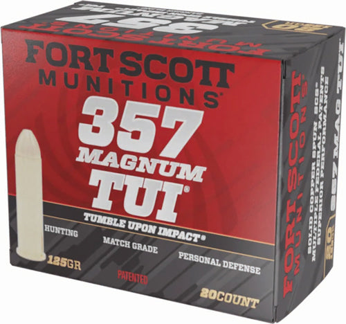 Fort Scott Munitions .357 Magnum 357MAG125SCV Tumble Upon Impact (TUI) Solid Copper Spun CS 125 Grain