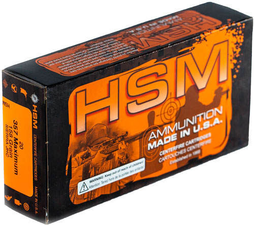 HSM .357 Maximum 357Max2N Sierra Jacketed Hollow Point JHP 158 Grain