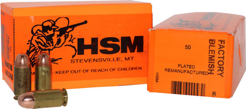 HSM .357 Sig 357Sig3R Training LEAD Plated Flat Point 124 Grain