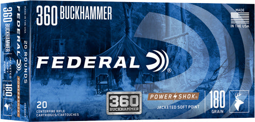 Federal .360 Buckhammer 360BHAS PowerShok Buckhammer Federal Premium 180 Grain
