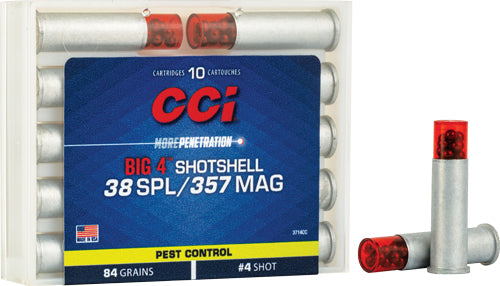 CCI .38 Special 3714CC Big 4 #4 Shot Size Shotshell 84 Grain
