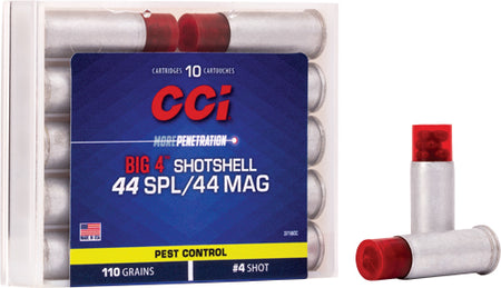 CCI .44 Magnum 3718CC Big 4 #4 Shot Size Shotshell 110 Grain