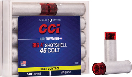 CCI .45 Long Colt 3722CC Big 4 #4 Shot Size Shotshell 140 Grain