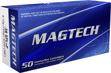 Magtech .38 Special 38F Range/Training Semi Jacketed Hollow Point HP 125 Grain