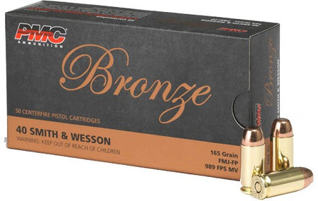 PMC .40 S&W 40D Bronze Full Metal Jacket FMJ 165 Grain