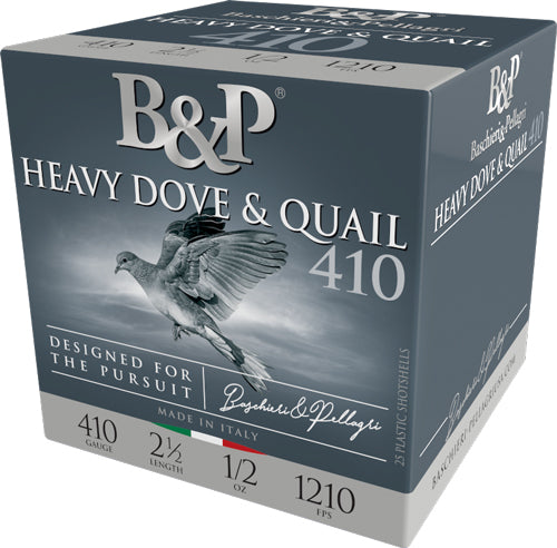 Baschieri and Pellagri .410 Bore Shotgun Shells Hunting Heavy Dove & Quail #7.5 1/2 oz 2.5 in