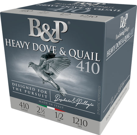 Baschieri and Pellagri .410 Bore Shotgun Shells Hunting Heavy Dove & Quail #7.5 1/2 oz 2.5 in