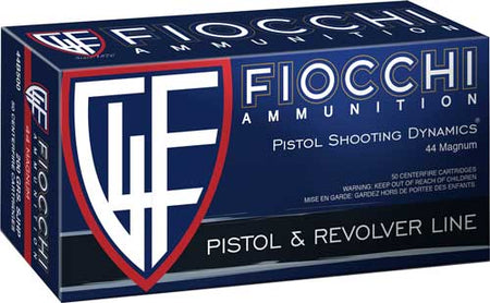 Fiocchi .44 Magnum 44B500 Defense Dynamics Semi Jacketed Hollow Point HP 200 Grain