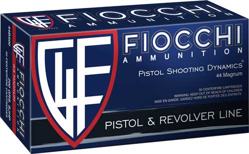Fiocchi .44 Magnum 44B500 Defense Dynamics Semi Jacketed Hollow Point HP 200 Grain
