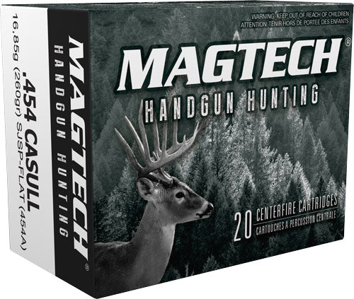 Magtech .454 Casull 454A Sport Shooting Range/Training Semi-Jacketed Soft Point Flat 260 Grain