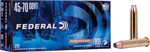 Federal .45-70 Government 4570AS PowerShok Soft Point Flat Nose 300 Grain